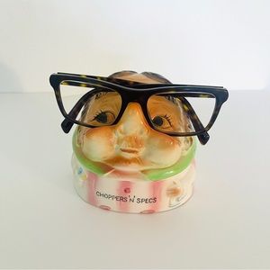 Vintage Lego Ceramic Co. Vanity Trinket Box Choppers ‘N’ Specs glasses holder